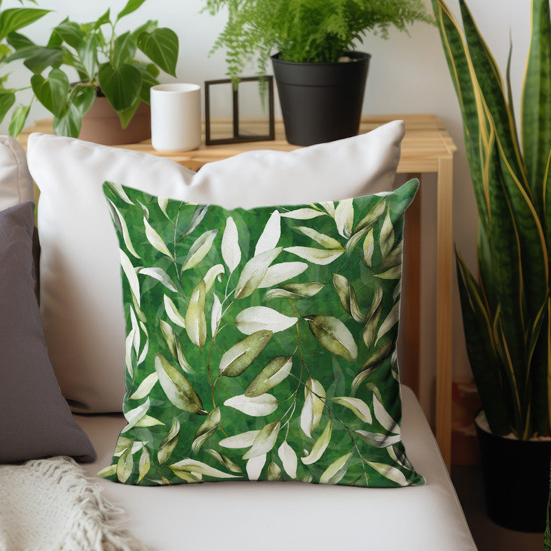 Lush Green Leaves Pattern Luxury Scatter by Mark van Vuuren