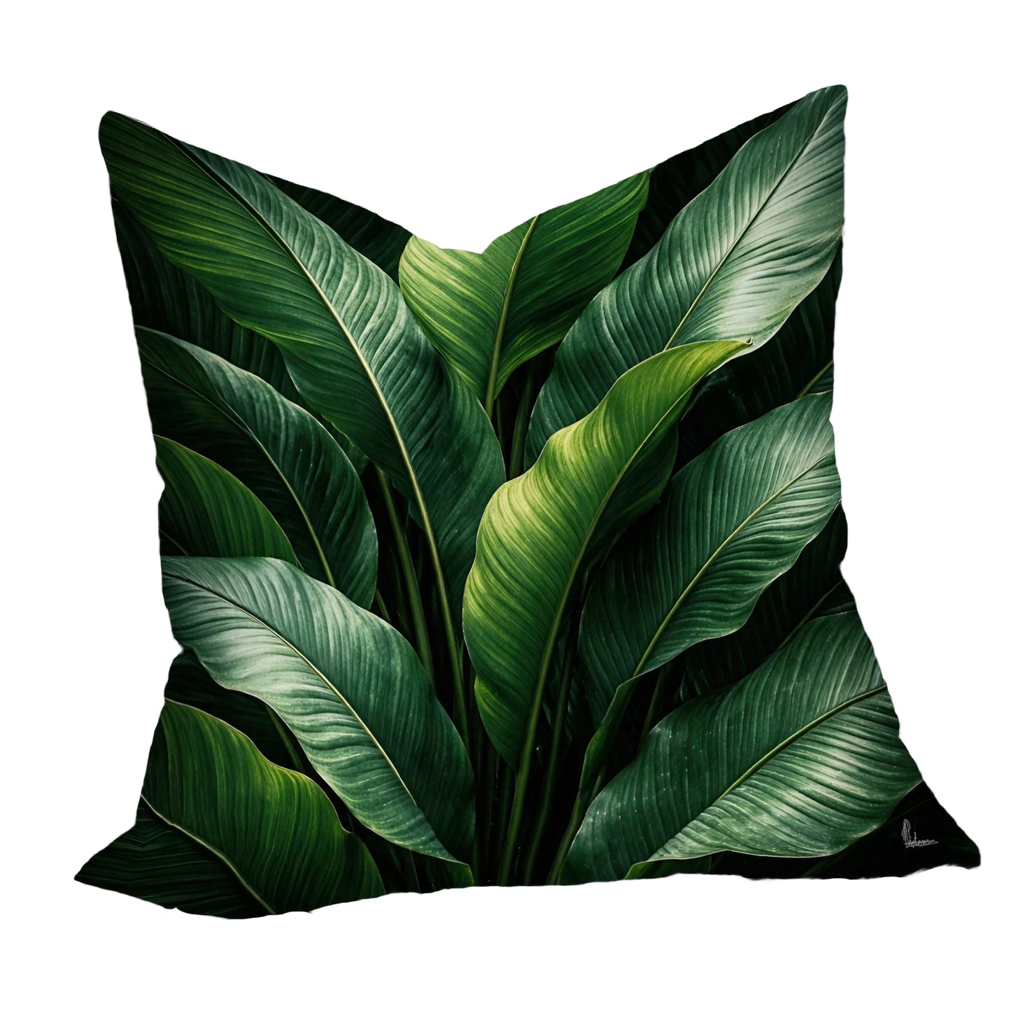 Lush Green Tropical Leaves Luxury Scatter by Nathan Pieterse