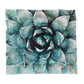 Rustic Blue Succulent Light Weight Fleece Blanket By Mark van Vuuren