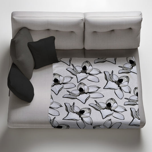 White and Black Beauty Light Weight Fleece Blanket By Mark van Vuuren