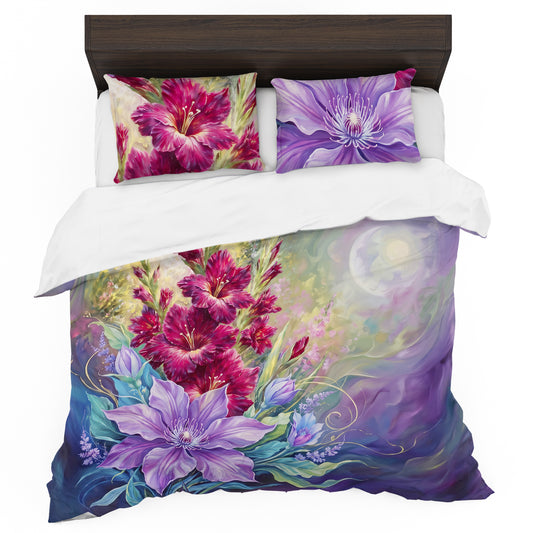 Magenta Floral Majesty Duvet Cover Set