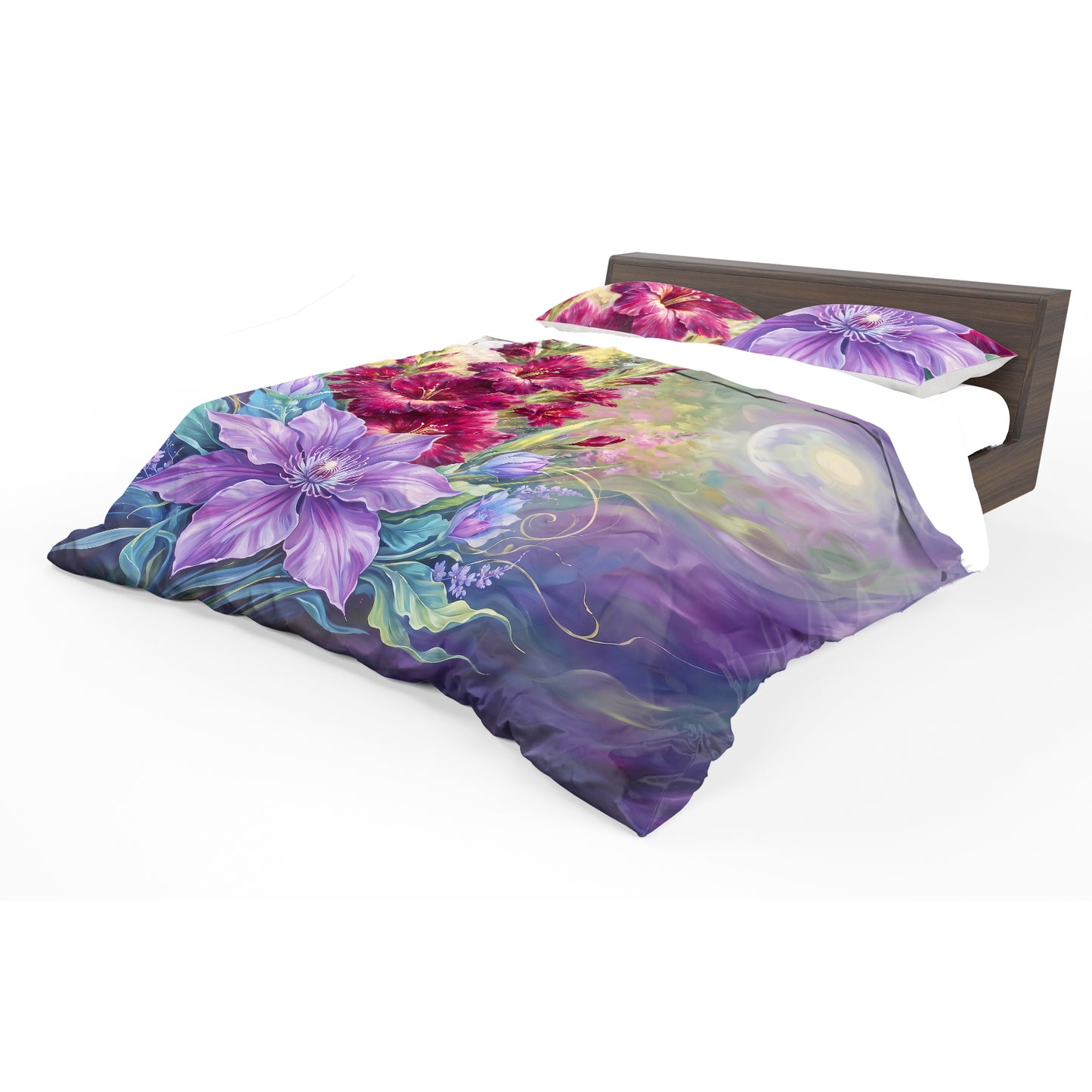Magenta Floral Majesty Duvet Cover Set