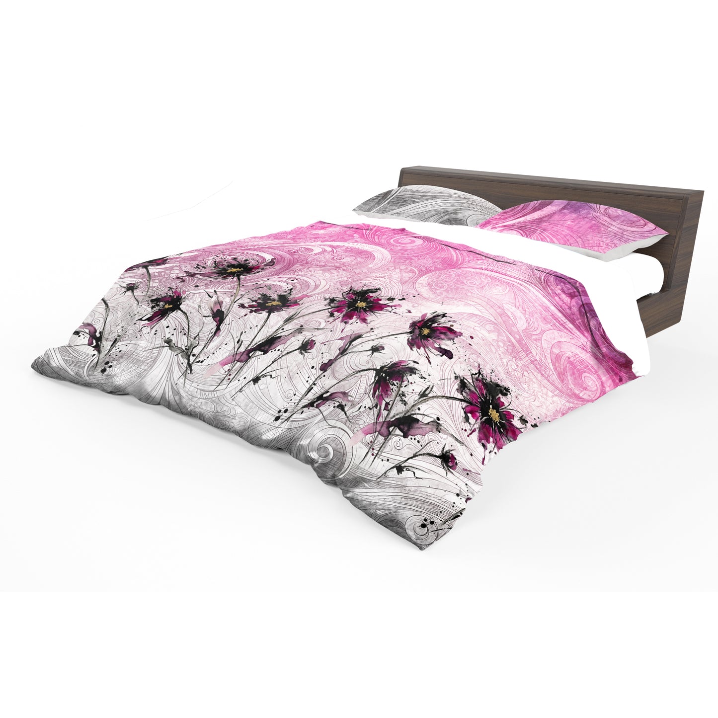 Magenta Ink Cosmos Duvet Cover Set
