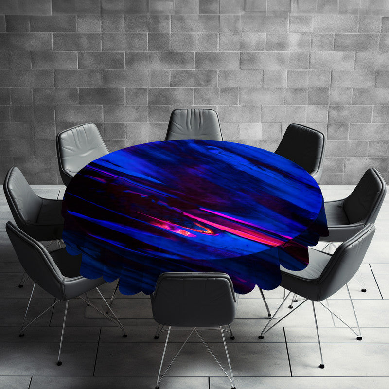 Magma Flow Round Tablecloth