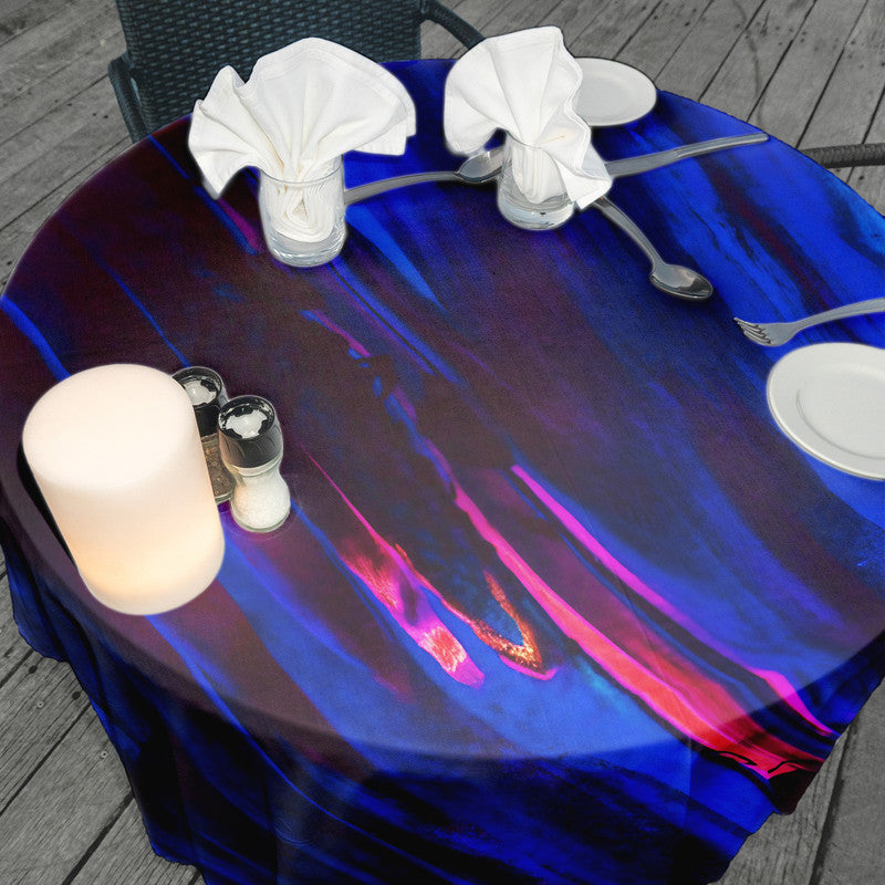 Magma Flow Round Tablecloth