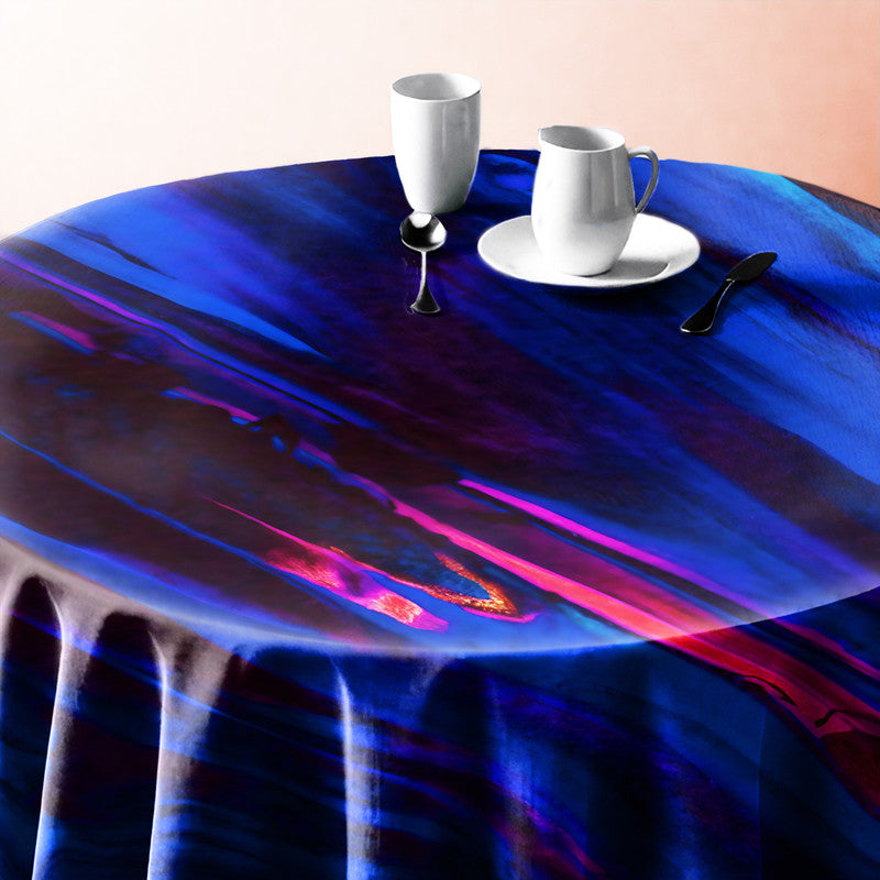 Magma Flow Round Tablecloth