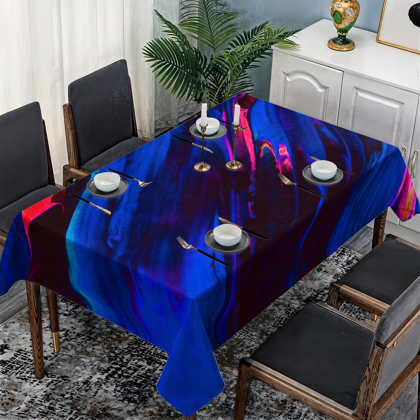Magma Flow Rectangle Tablecloth