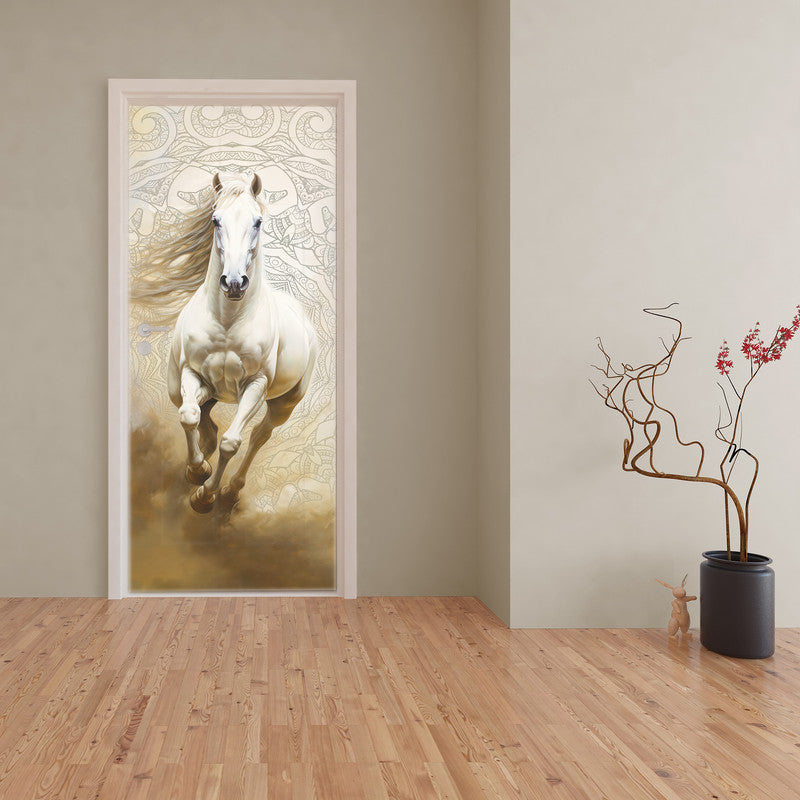 Majestic Horse Door Decoupage
