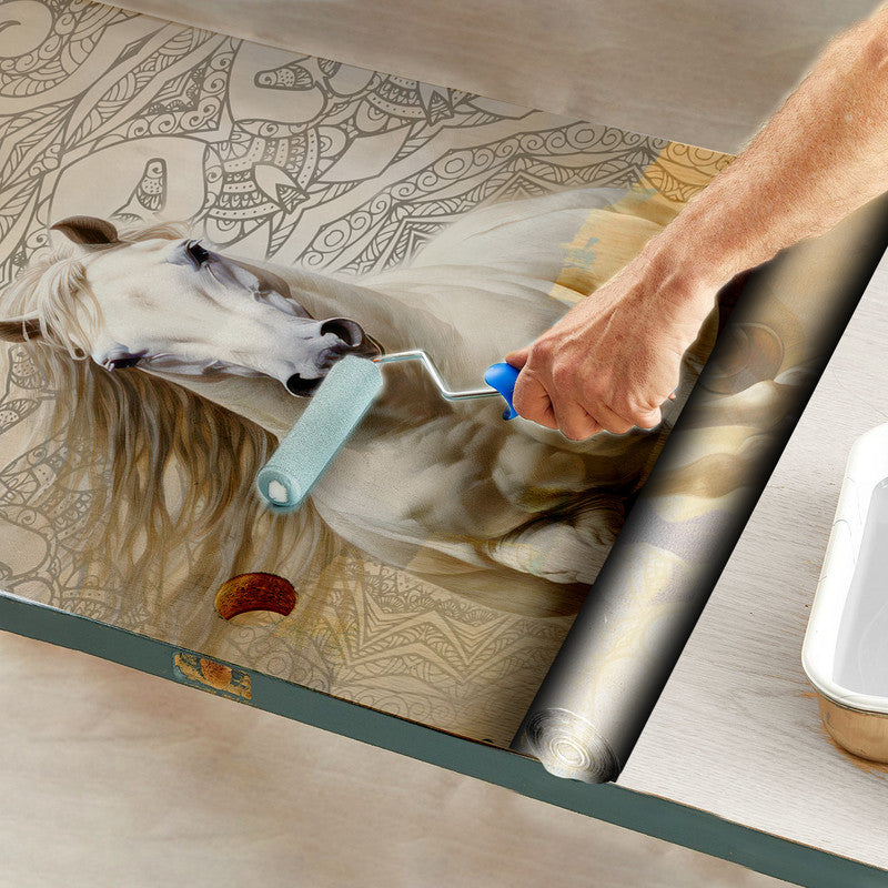 Majestic Horse Door Decoupage