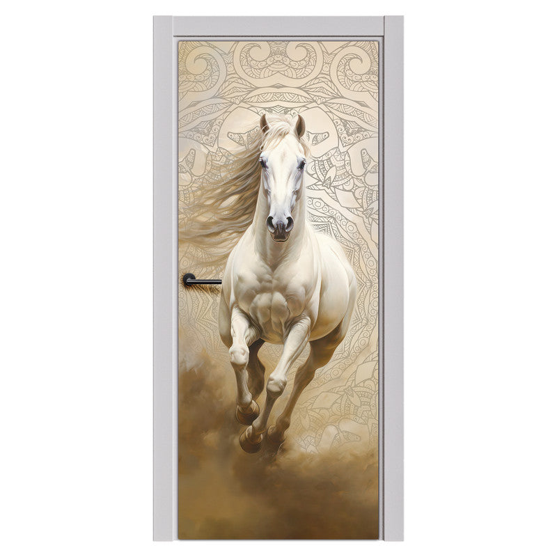 Majestic Horse Door Decoupage