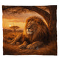 Majestic African Lion Light Weight Fleece Blanket by Nathan Pieterse