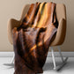 Majestic African Lion Light Weight Fleece Blanket by Nathan Pieterse