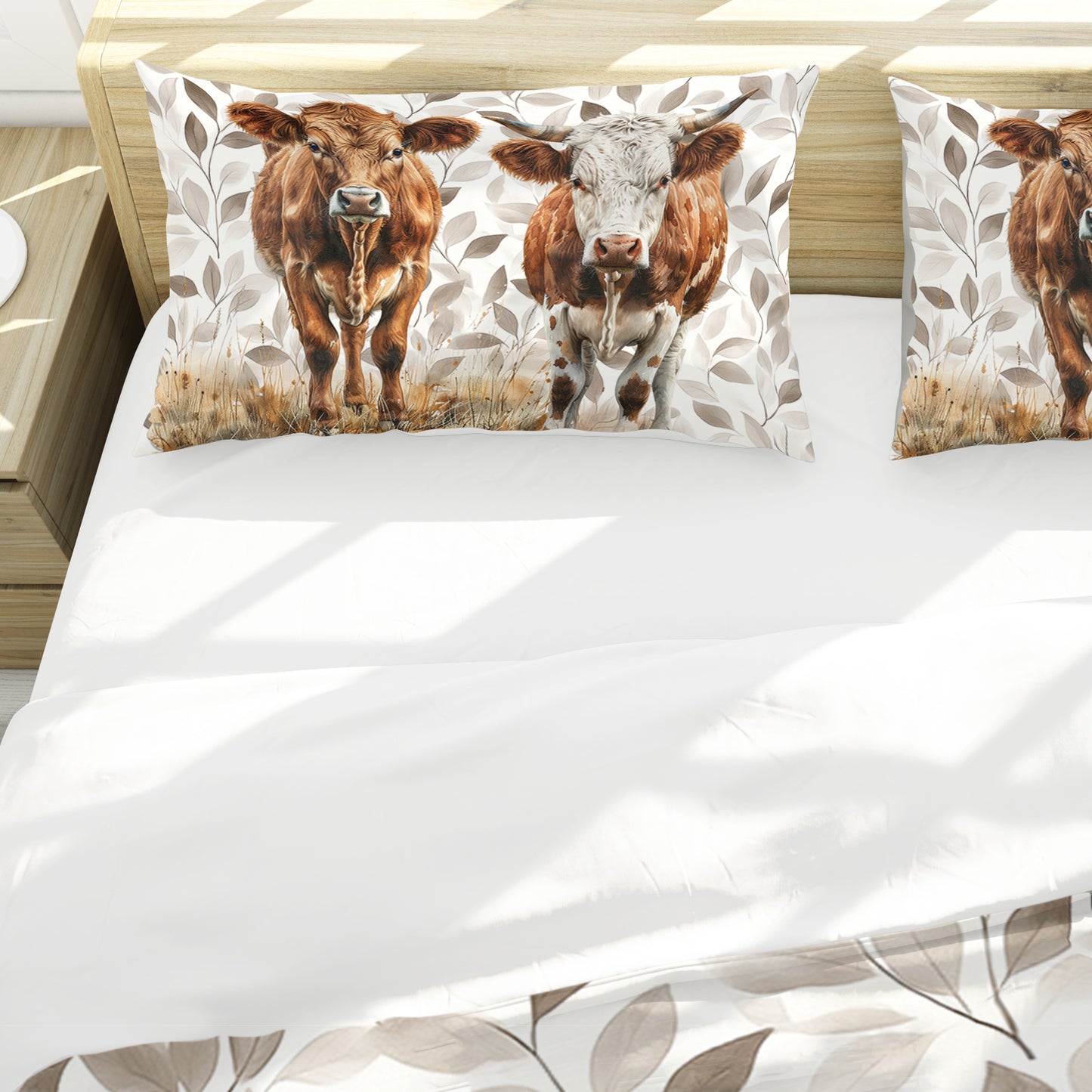 Majestic Brown Cow Duvet Cover Set by Mark van Vuuren