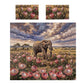 Majestic Elephant Among the Proteas Duvet Cover Set