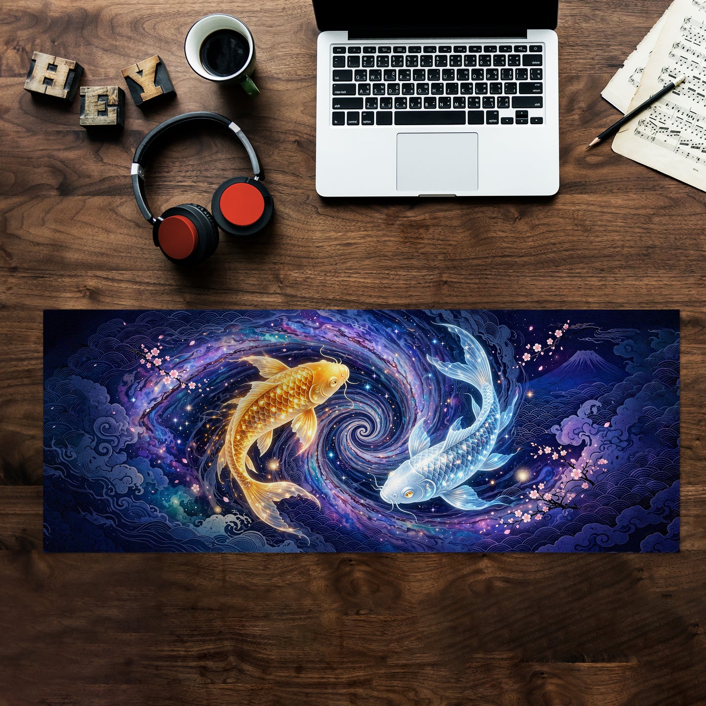 Majestic Koi Desk Pad