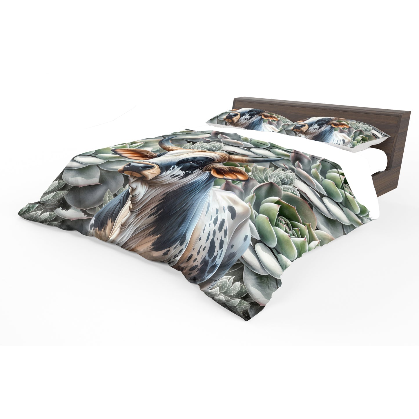 Majestic Succulent Nguni Duvet Cover Set by Mark van Vuuren