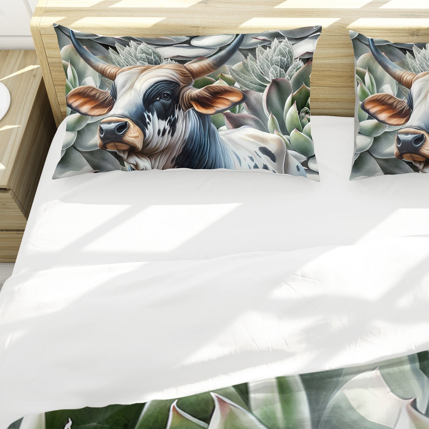 Majestic Succulent Nguni Duvet Cover Set by Mark van Vuuren