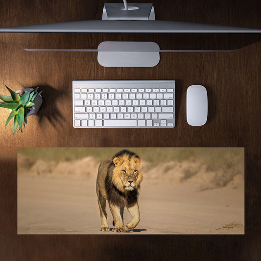 Male Lion Left Desk Pad by Fanie Heymans