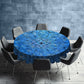 Mandala Blue Ice Round Tablecloth