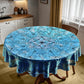 Mandala Blue Ice Round Tablecloth