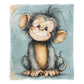 Manfred Monkey Toddler Fleece Blanket