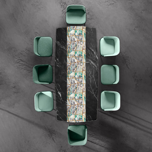 Marble Abstract Table Runner