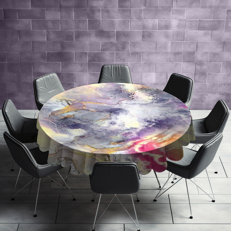 Marble Haze Round Tablecloth