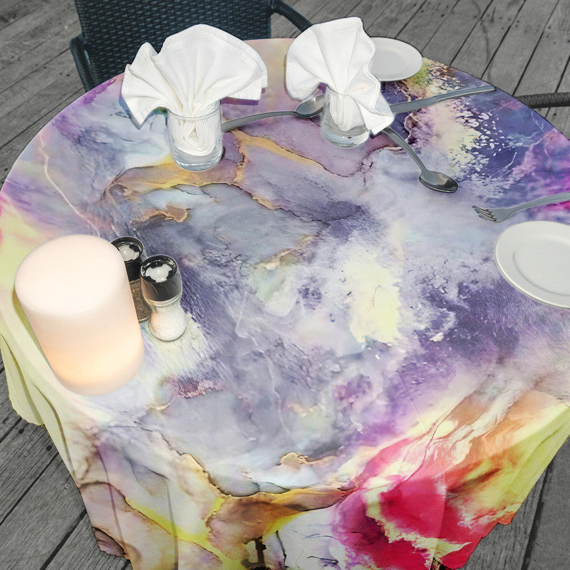 Marble Haze Round Tablecloth