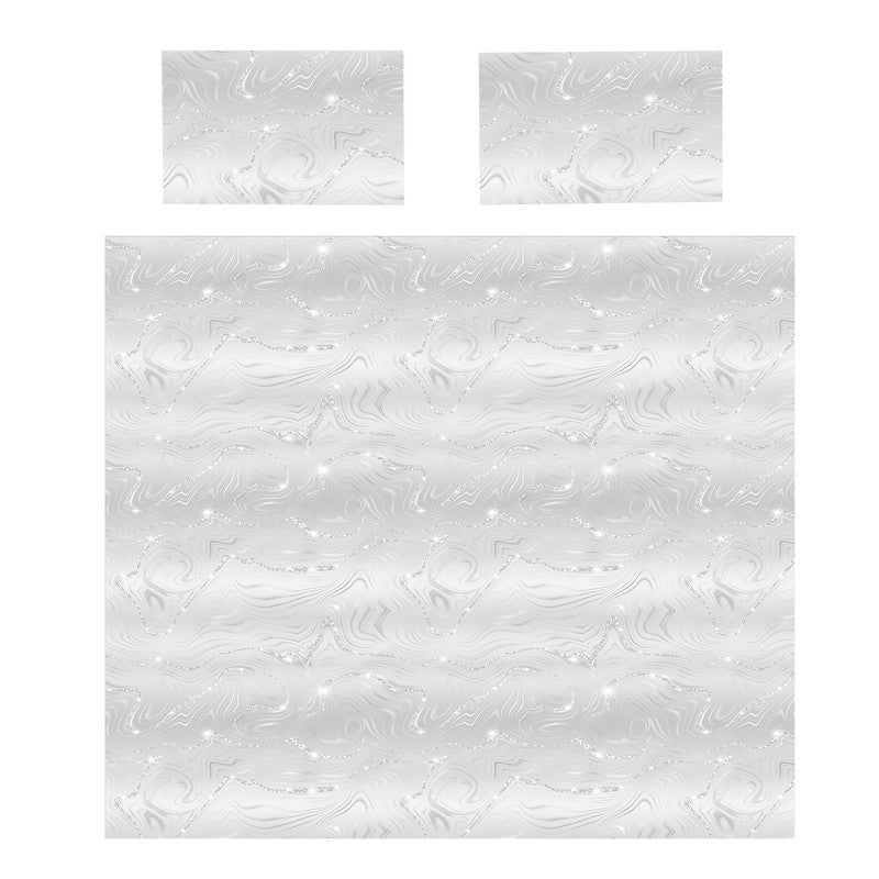 Marble Silver Veins Duvet Cover Set
