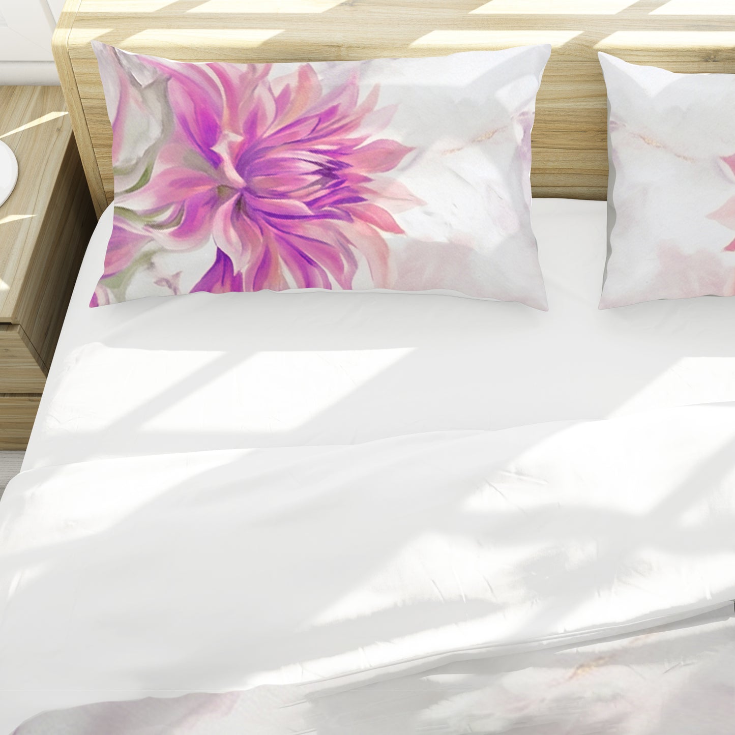 Marbled Dahlias Duvet Cover Set
