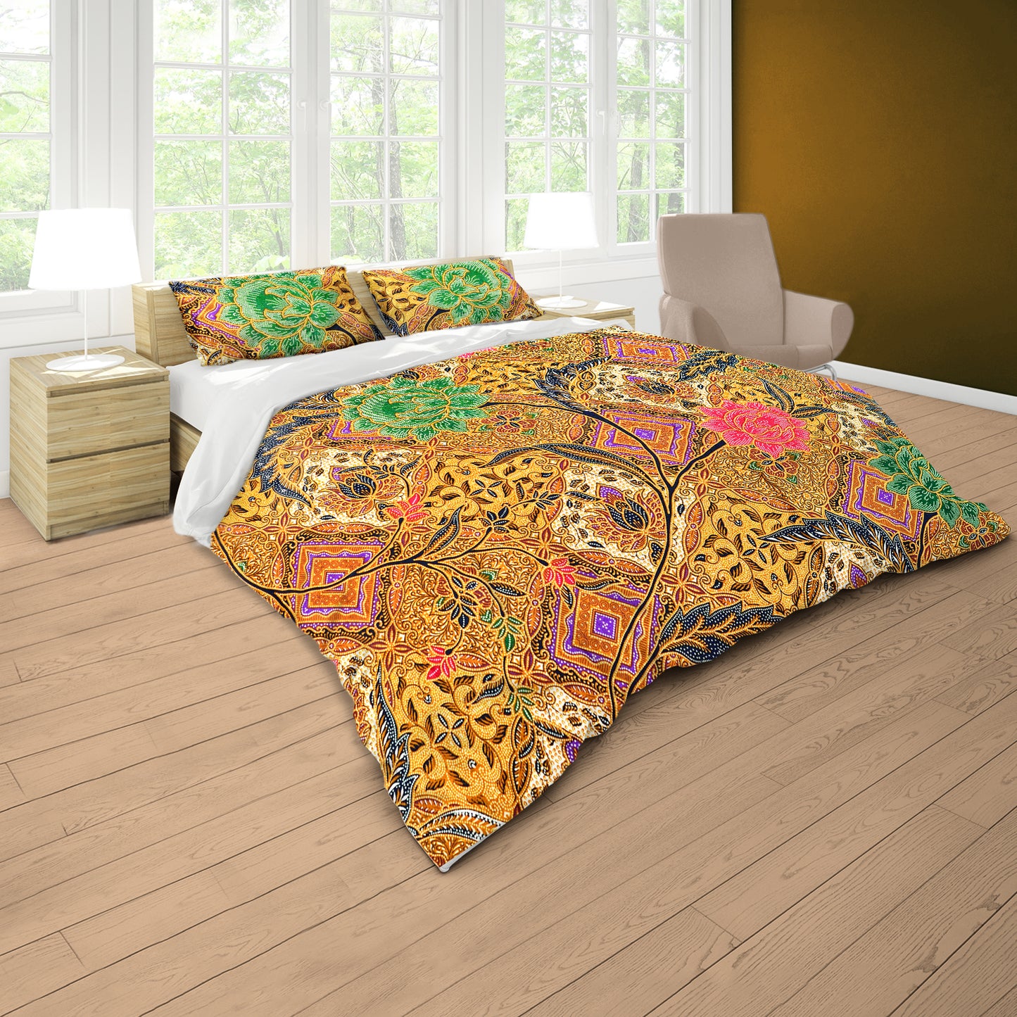 Marigold Floral Duvet Cover Set