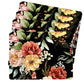 Maroon Flowers On Black Placemats by Mark van Vuuren
