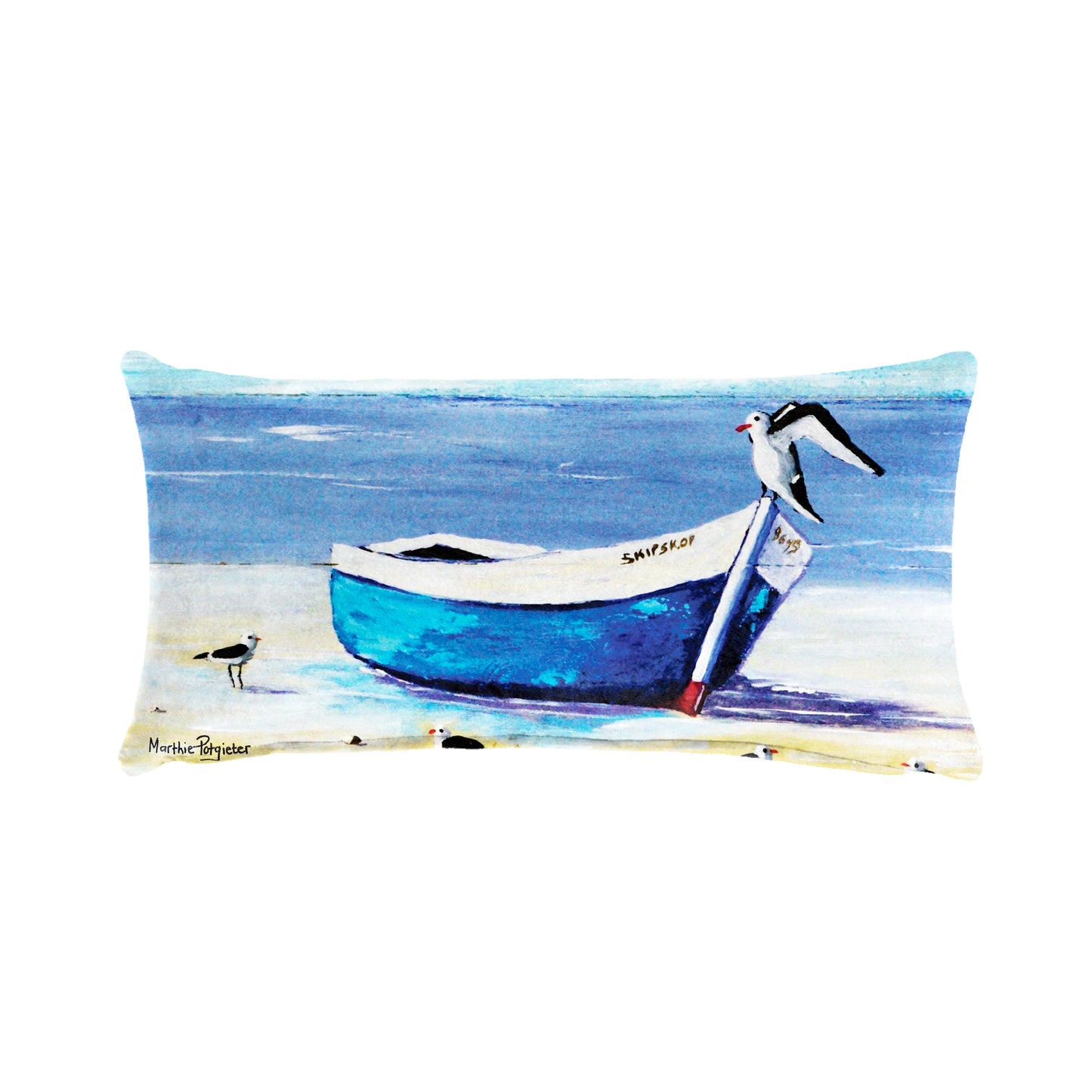 Seagulls Skipskop By Marthie Potgieter Oblong Luxury Scatter
