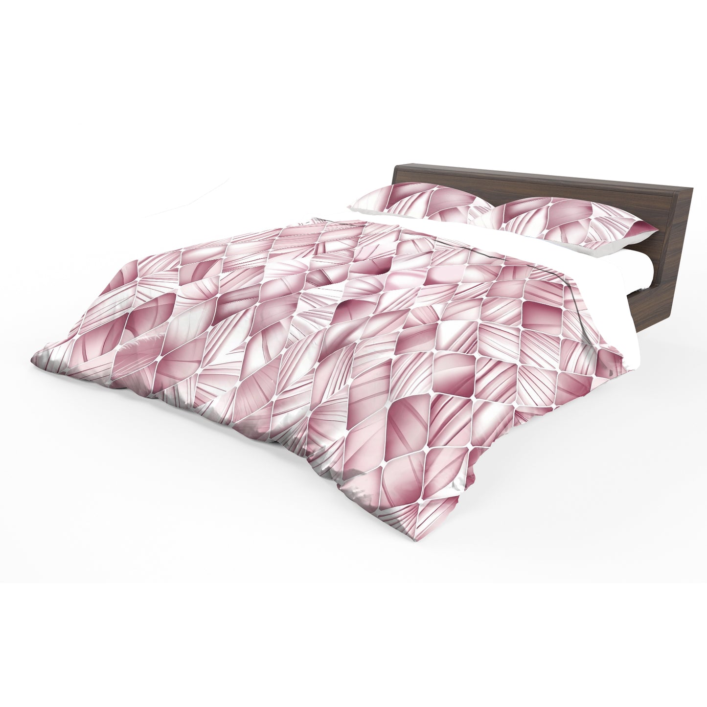 Mauve Basket Weave Duvet Cover Set