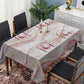 Mauve Waves on White Rectangle Tablecloth
