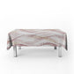 Mauve Waves on White Rectangle Tablecloth