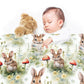 Meadow Bunnies Baby Fleece Blanket