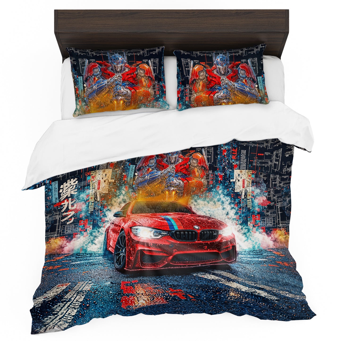 Mech Cyber Racing Duvet Cover Set
