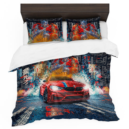 Mech Cyber Racing Duvet Cover Set