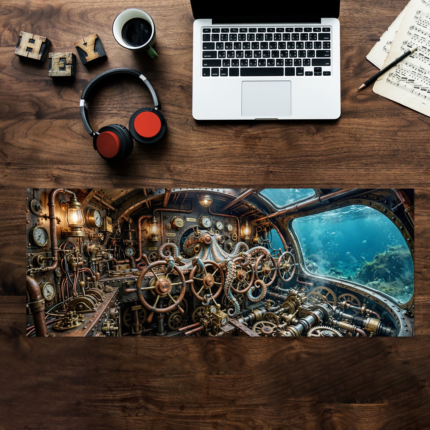 Mechanical Octopus Desk Pad