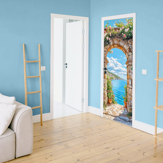 Medeterranian Sea Door Decoupage