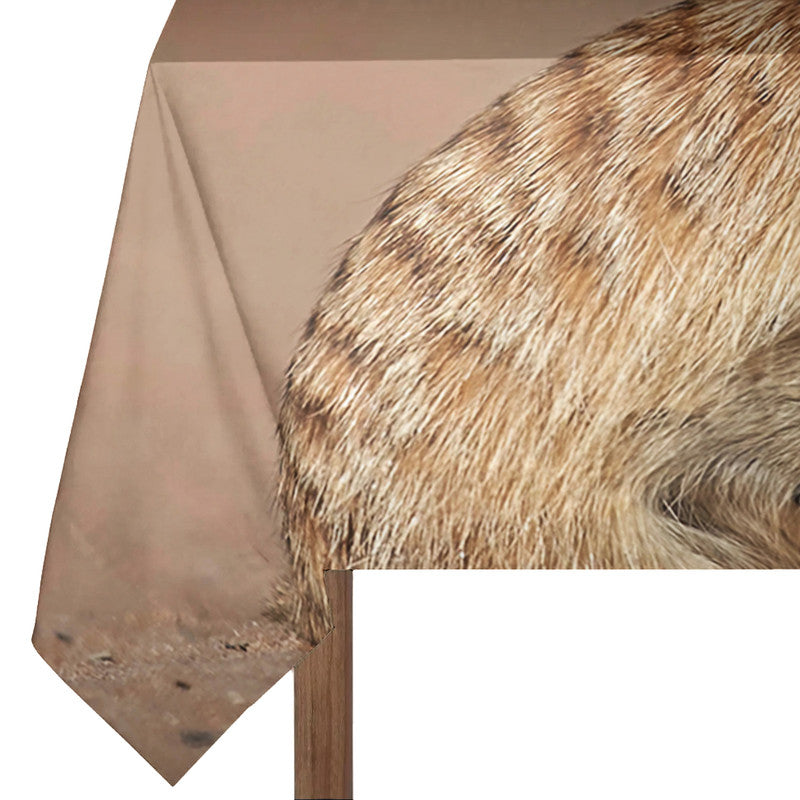 Meerkat Baby with Mom By Fanie Heymans Rectangle Tablecloth