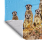 Meerkat Stare Light Weight Fleece Blanket by Fanie Heymans
