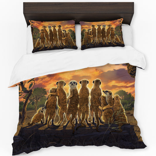Meerkats Duvet Cover Set By Vincent Hie