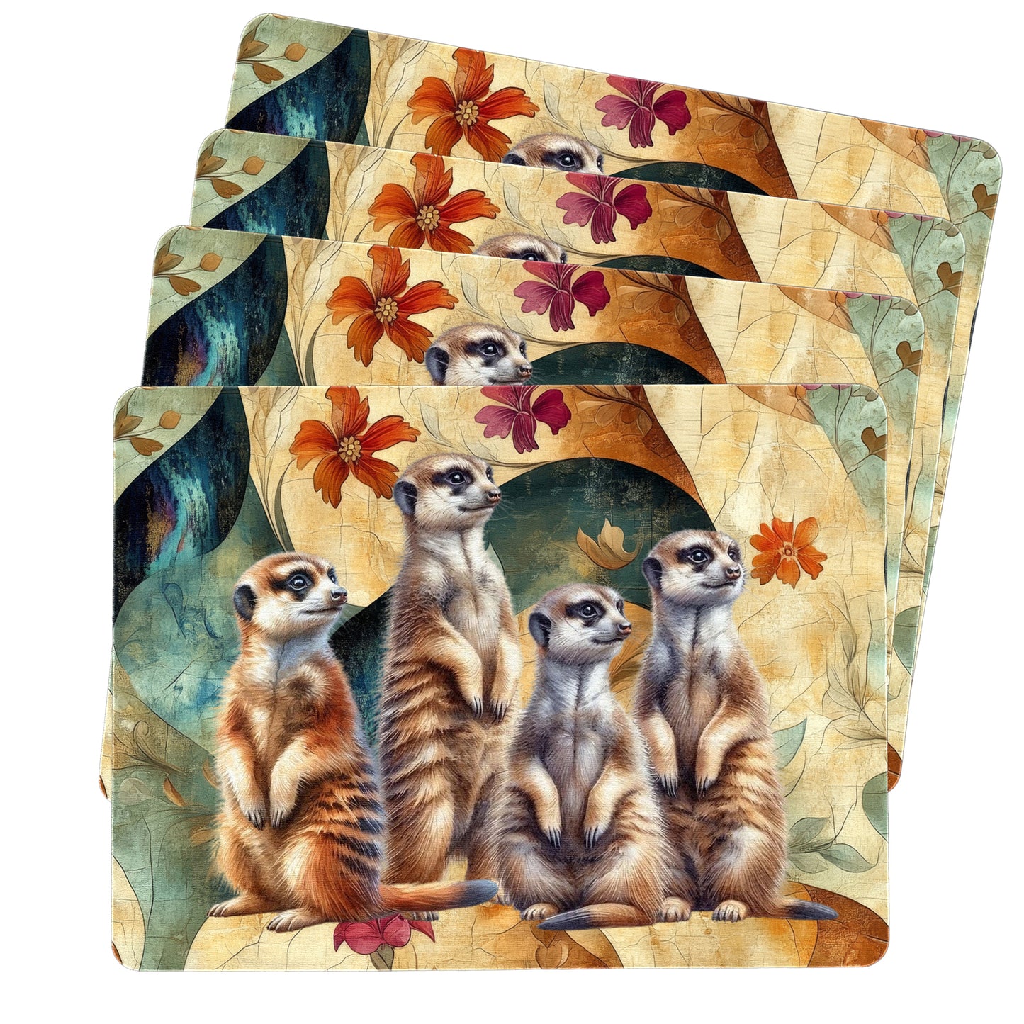 Meerkatte Placemats by Mark van Vuuren