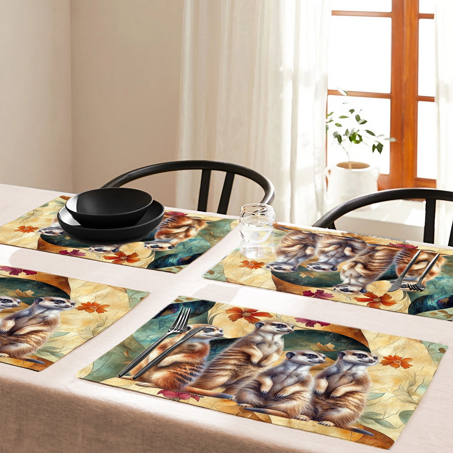 Meerkatte Placemats by Mark van Vuuren