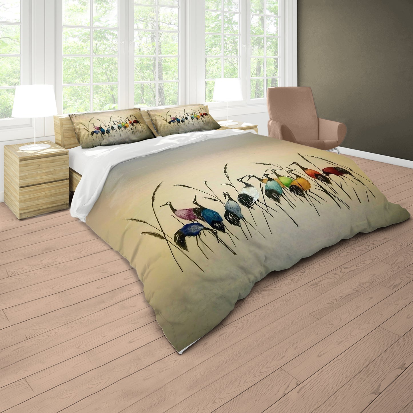 Meeting of Birds Duvet Cover Set