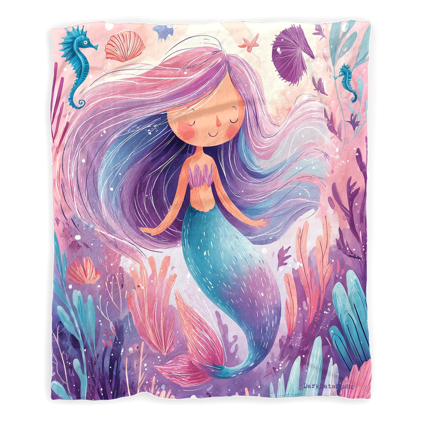Mermaid Dreamer Minky Blanket by Wikus Schalkwyk