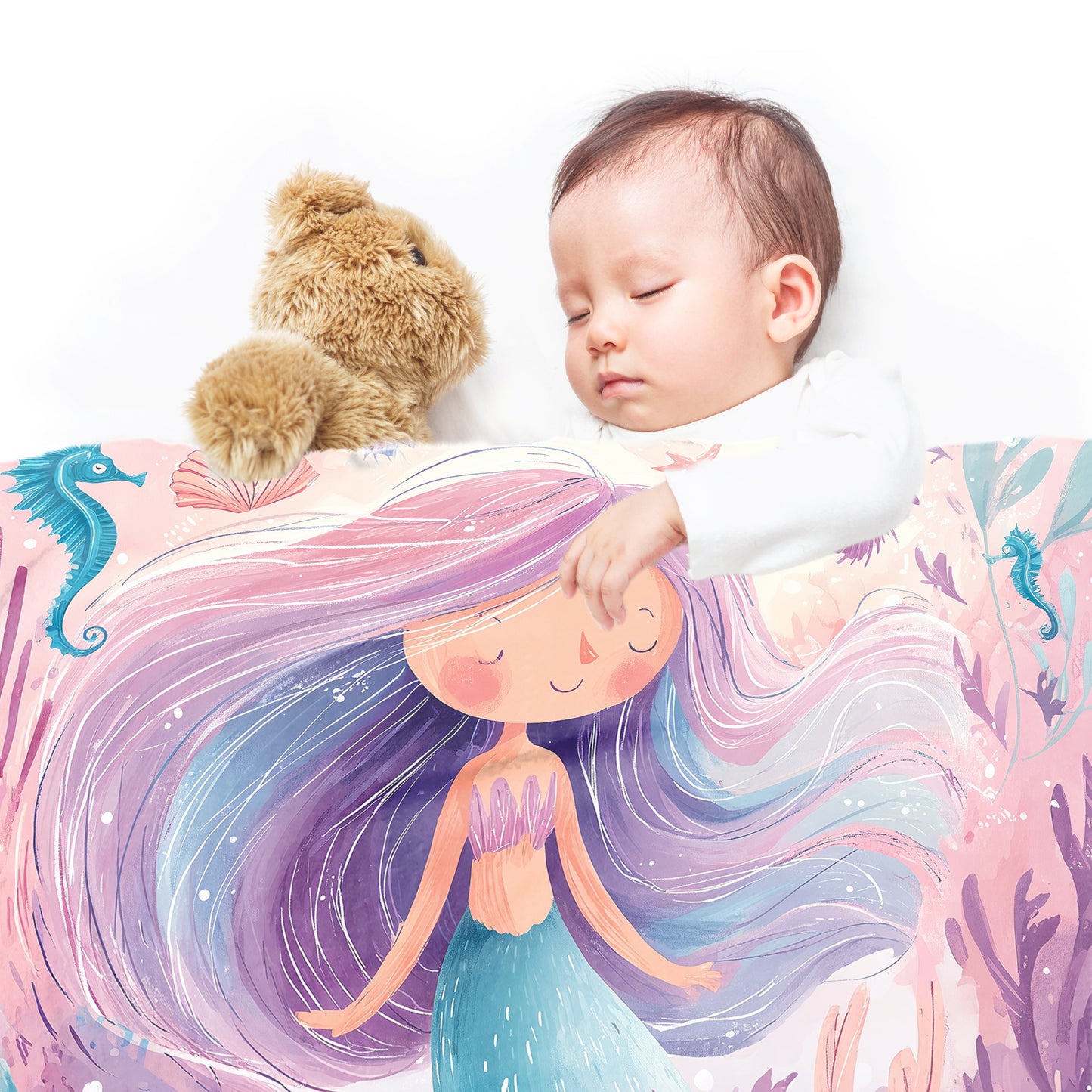 Mermaid Dreamer Minky Blanket by Wikus Schalkwyk