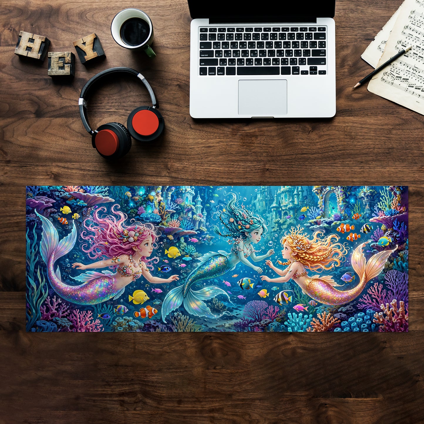 Mermaid Paradise Desk Pad